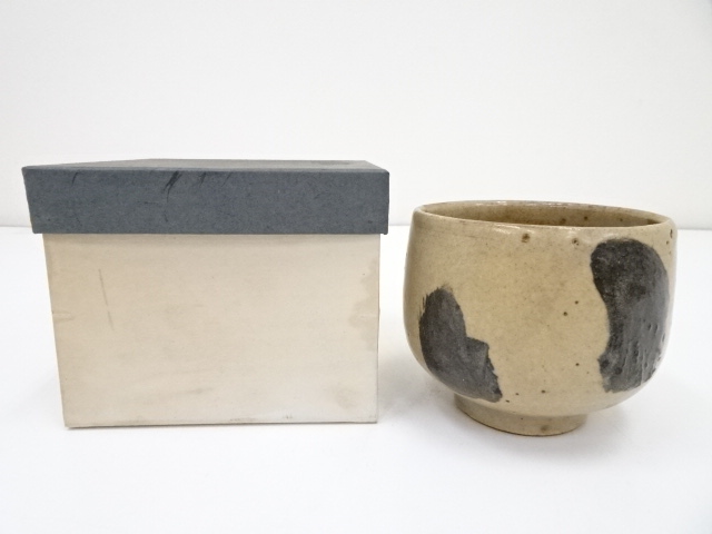 古物　釉彩茶碗